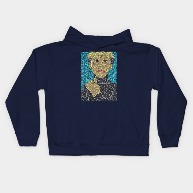 Andy Warhol - Portrait Kids Hoodie by NightserFineArts